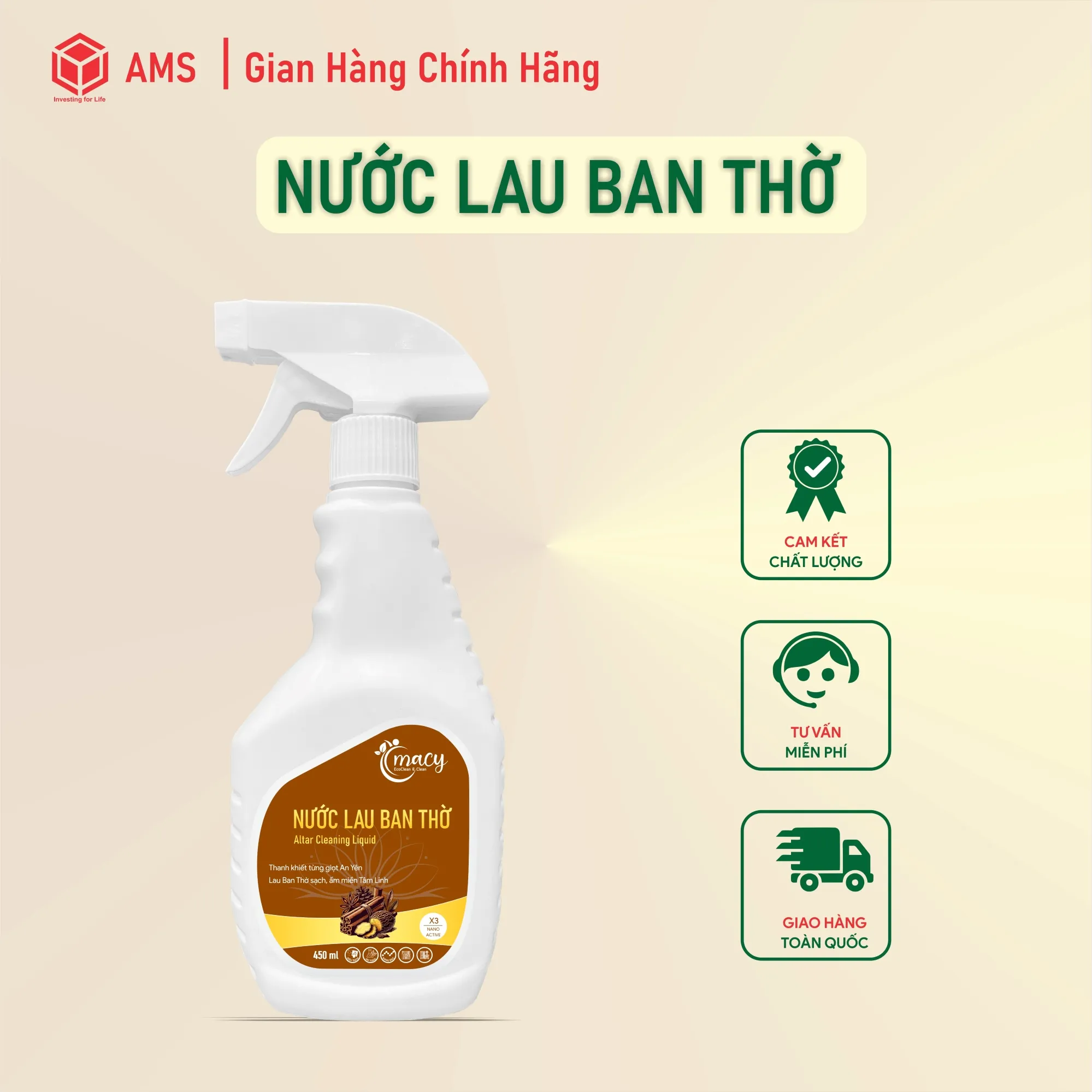 Nước lau Ban Thờ Macy